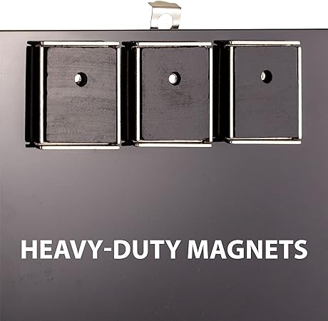 Officemate Magnetic Clipboard with Low Profile Clip, Black, Recycled Plastic (83215)