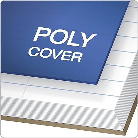 Oxford Spiral Notebooks, 1-Subject, Wide Ruled Paper, Durable Plastic Cover, 100 Sheets, Divider Pocket, 3 per Pack (10389)