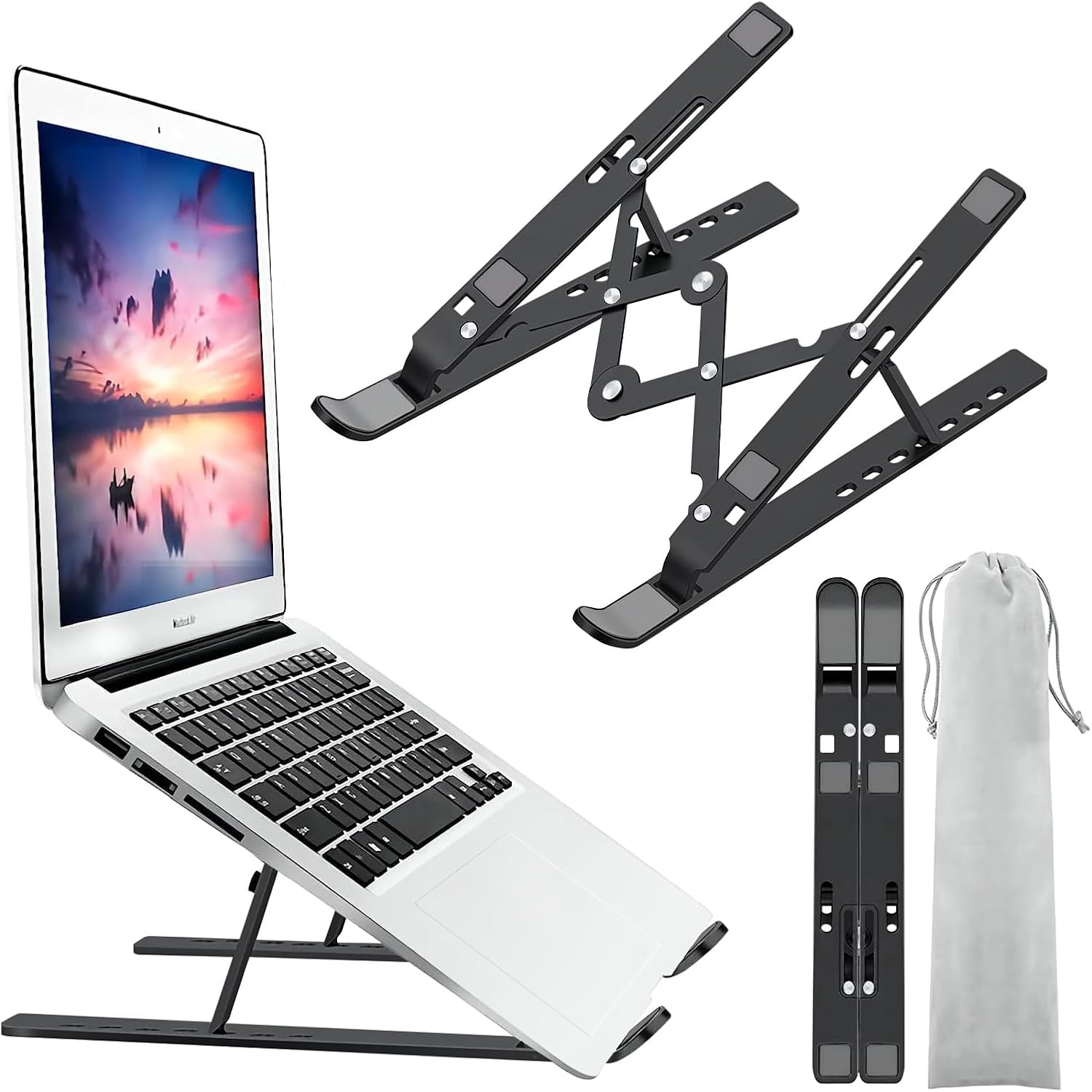 Laptop Stand - Foldable - Black