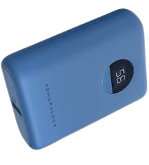 Powerology Ultra-Compact 10000 mAh Fast Charging Power Bank - Blue
