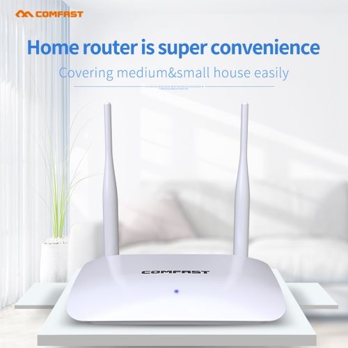 Generic COMFAST Wireless Router Dual Antennas - White