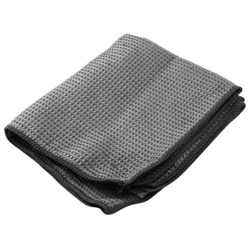 2Pc Car Wash Towel Glass Cleaning Water Drying Microfiber Window Clean Wipe Auto Detailing Waffle Weave For Kitchen Bath ,Dark Gray