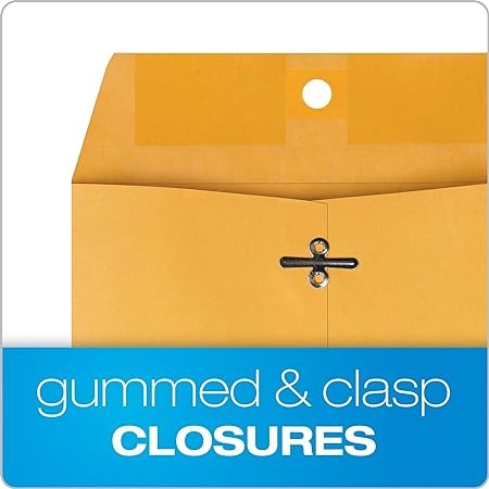 Quality Park Clasp Envelopes 100-Pack and Dab-N-Seal Envelope Moistener 4-Pack