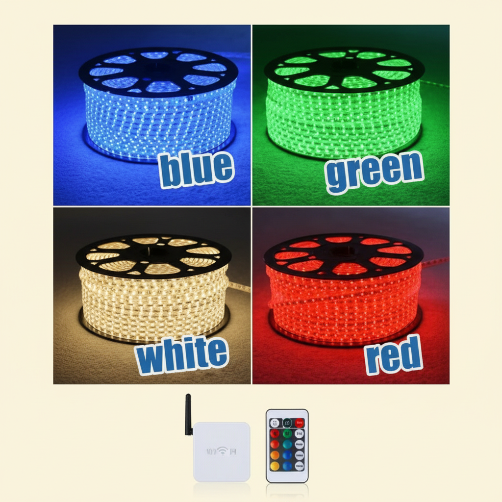Smart WiFi RGB LED Strip Light Roll 50M - App & Voice Control