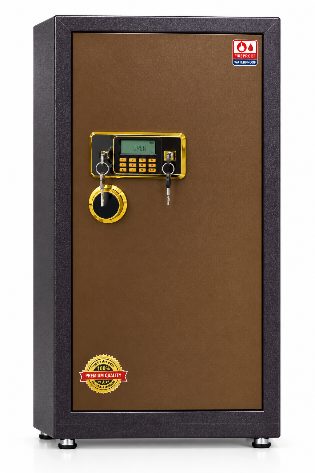 Home/Commercial Digital Safe with Key Locks - Fire & Waterproof 135kg