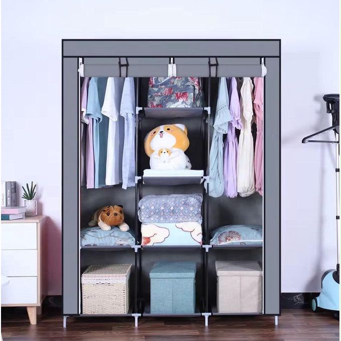 3 Columns Wooden Wardrobe