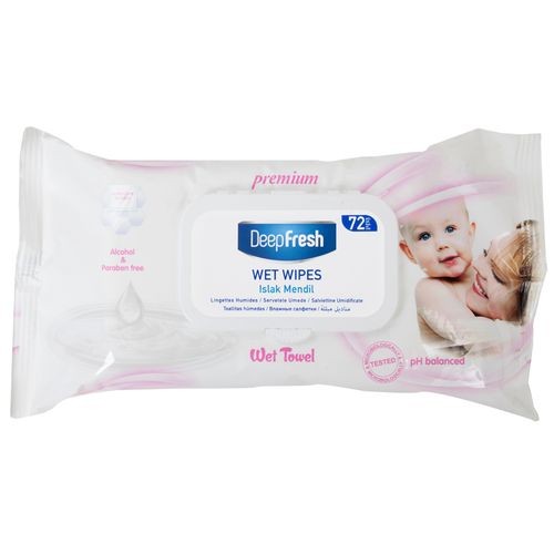 Deep Fresh Wet Wipes Cream Lotion 72pcs