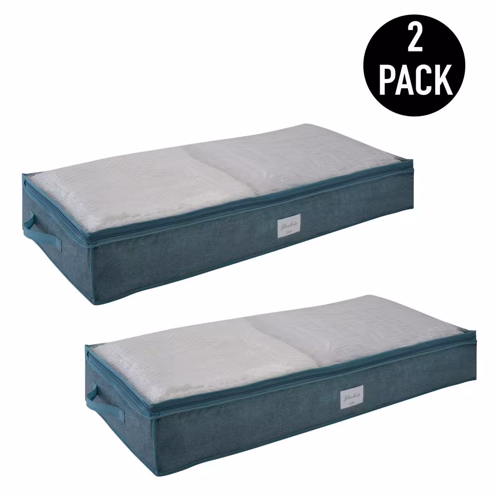 Under Bed Storage - Fabric - Blue