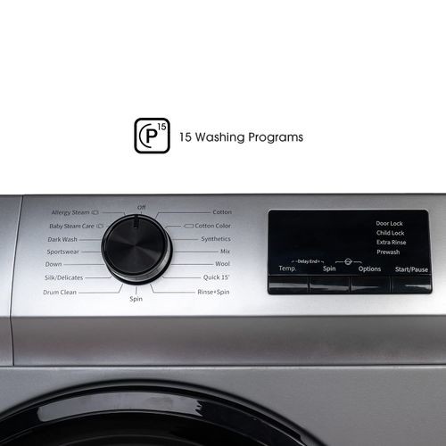 Hisense 7kg Automatic Front Loading Washing Machine - Titanium Grey