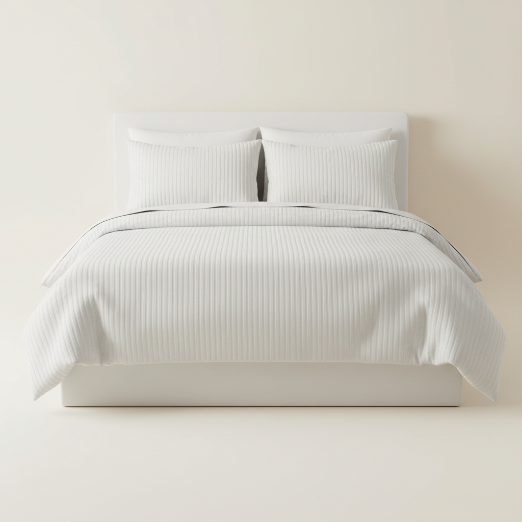 White Velvet 4pc Duvet Set – 5x6