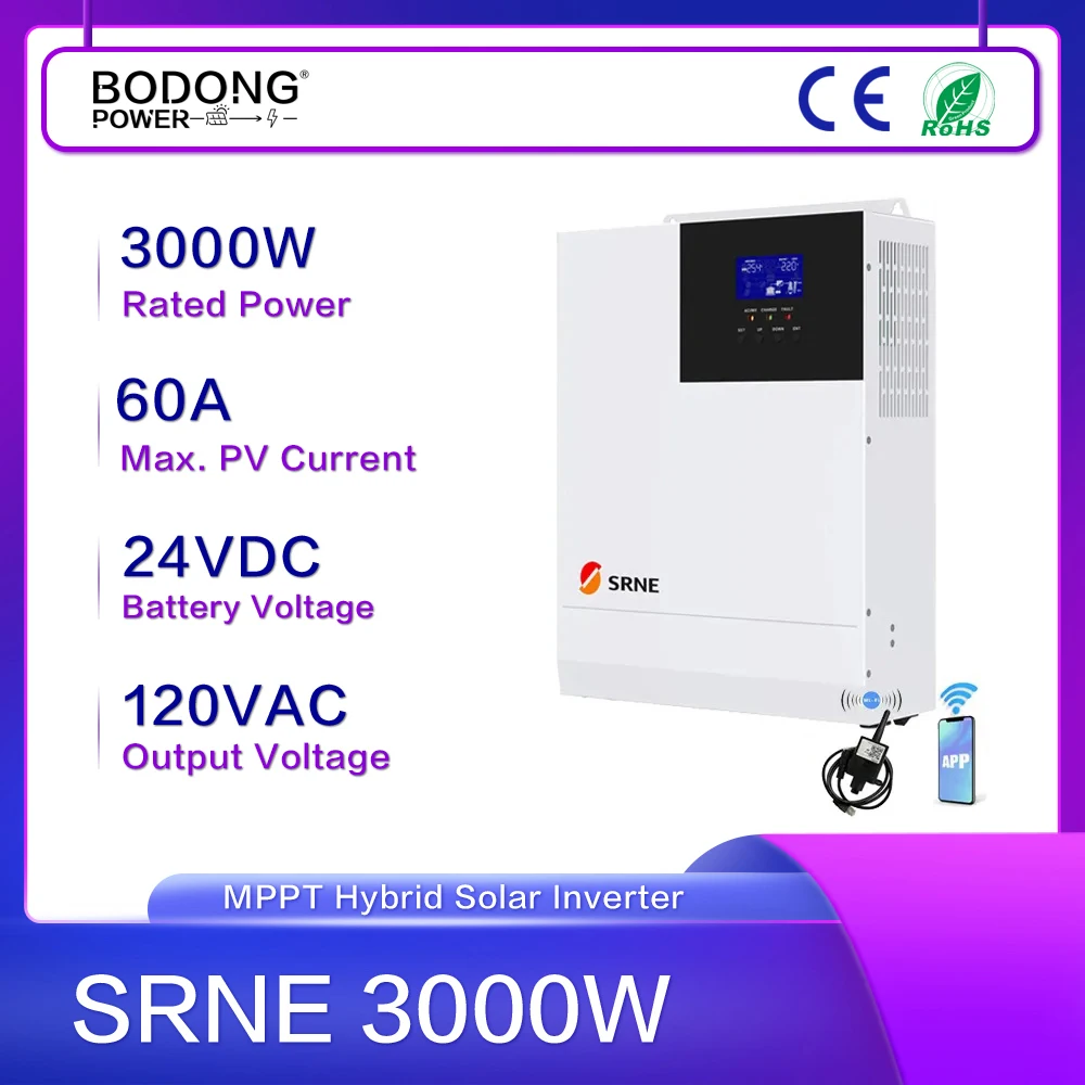 SRNE Solar Inverter 3000W - Hybrid