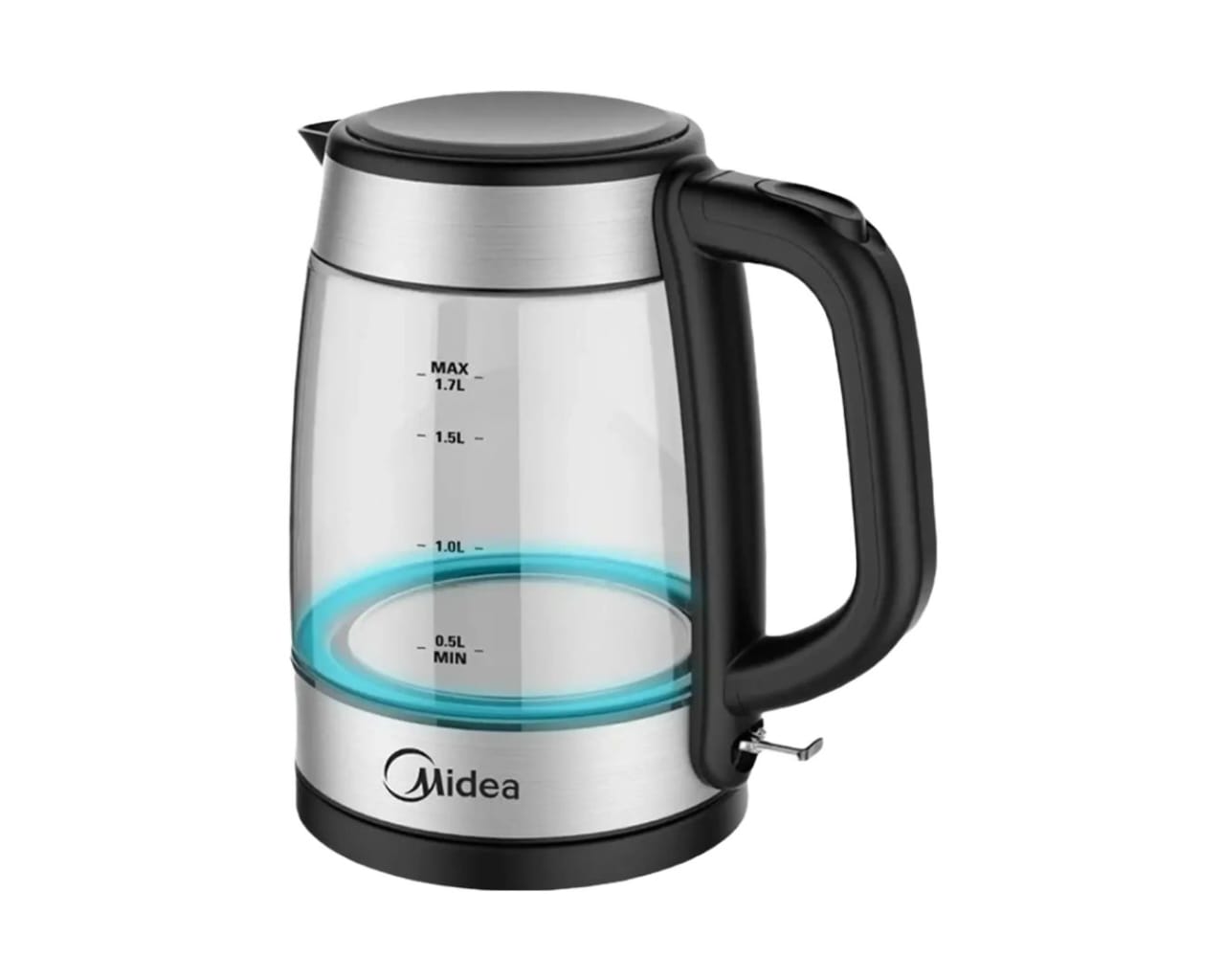 Midea MK-17G03A2 1.7L Glass Electric Kettle – 2200W Cordless with 360° Base