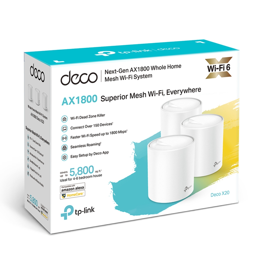TP-Link Deco X20 AX1800 Mesh Wi-Fi System - White