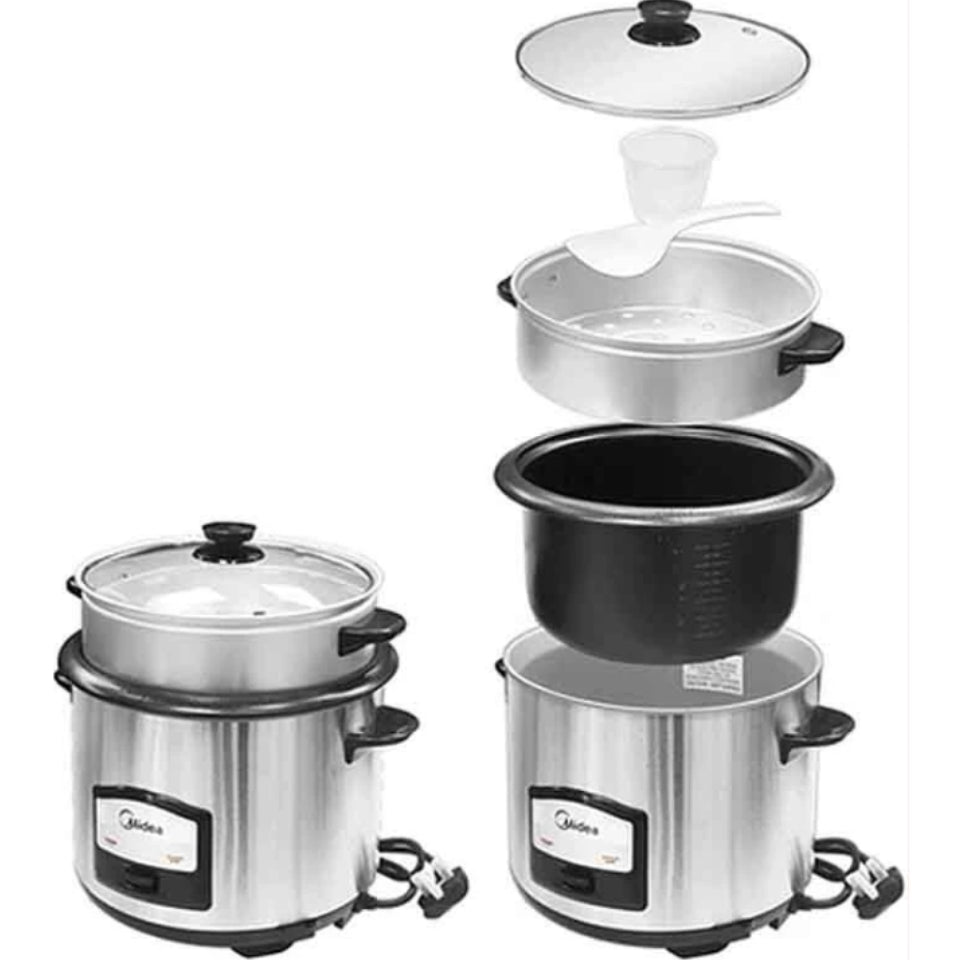 Midea 2.0L Rice Cooker With Steamer 750W, 2.95kg Rice