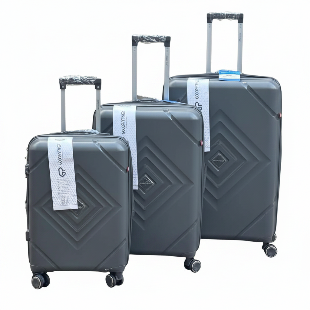 Grey Set of 3 Pcs Hardshell Travel Luggage (GoodPartner)
