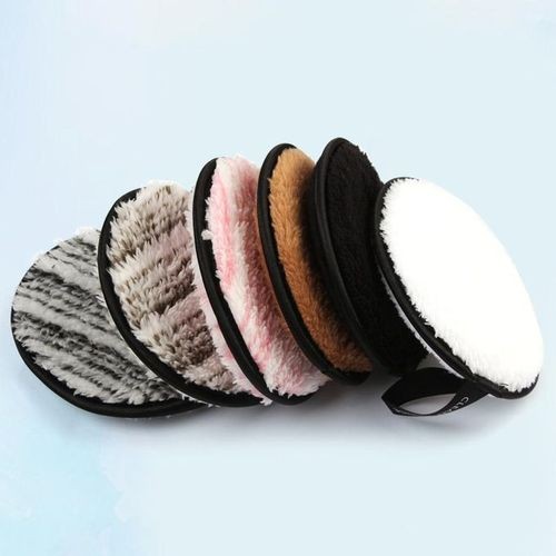 Round Facial Washing Remover Pad Face Beauty Cleaning Brown