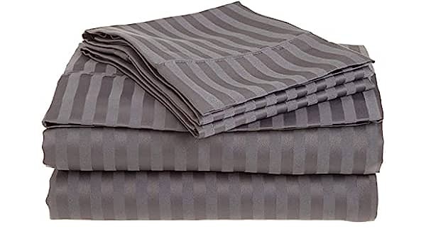 6*6 Strips Double Cotton-Satin Bed sheets.