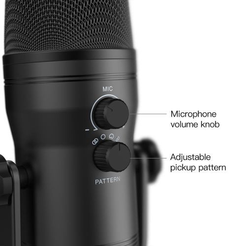 "K690 USB Podcast Microphone: Versatile Mic for PC/PS4, 4 Pickup Patterns for Vocals, Gaming, ASMR, Zoom-cl"