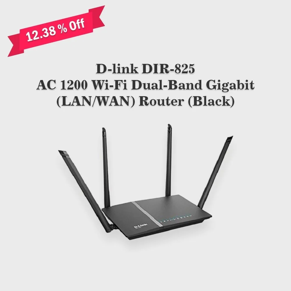 D-Link DIR-825 Wireless Router - Black