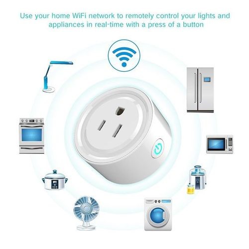 "WiFi Mini Smart Socket with Remote Control and Voice Assistant Compatibility"