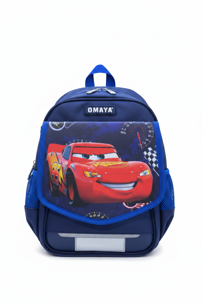 Omaya Kids School Backpack - Lightning McQueen Cars Edition (Early Bird Lightweight)