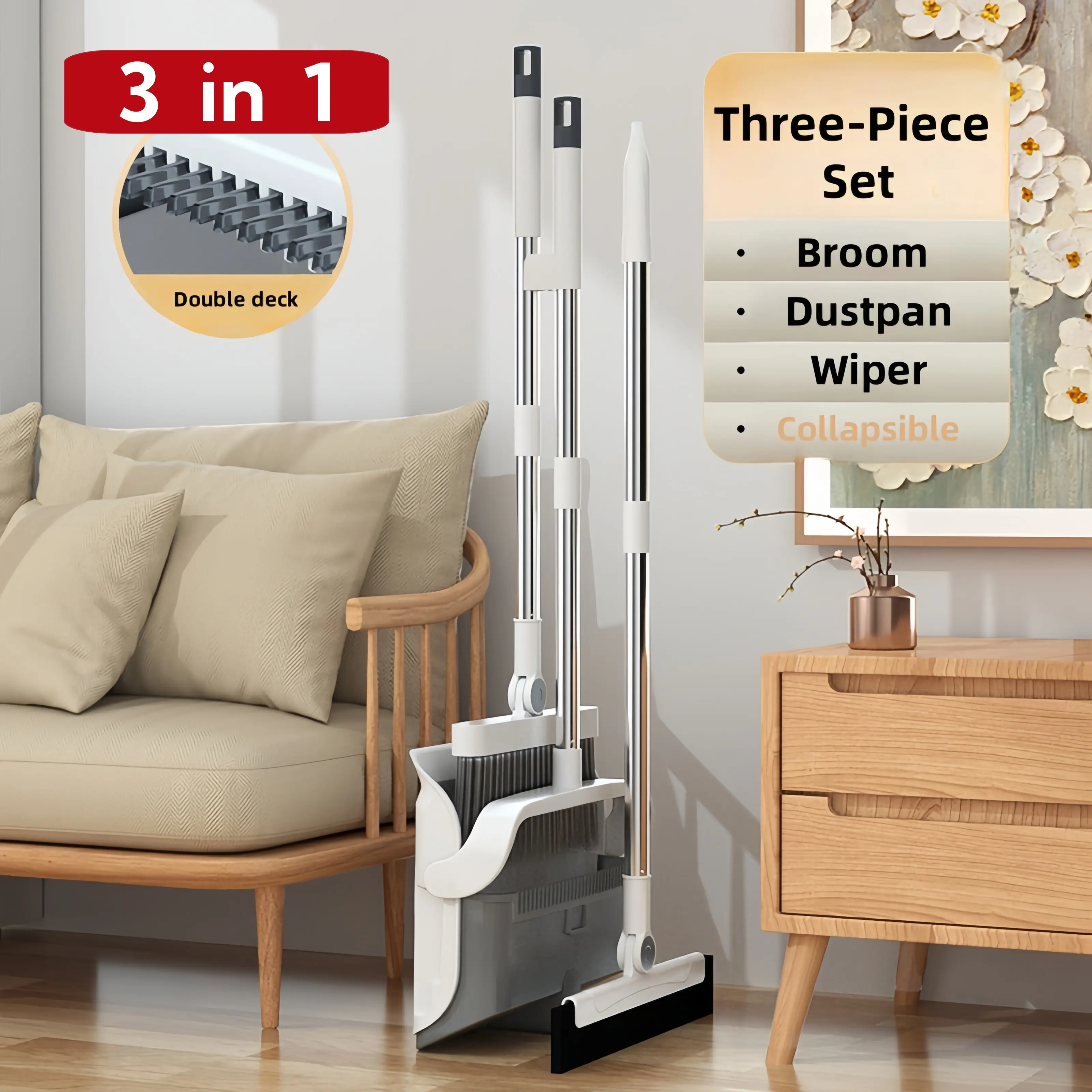 Broom Set - 3 Pieces - Multi-color