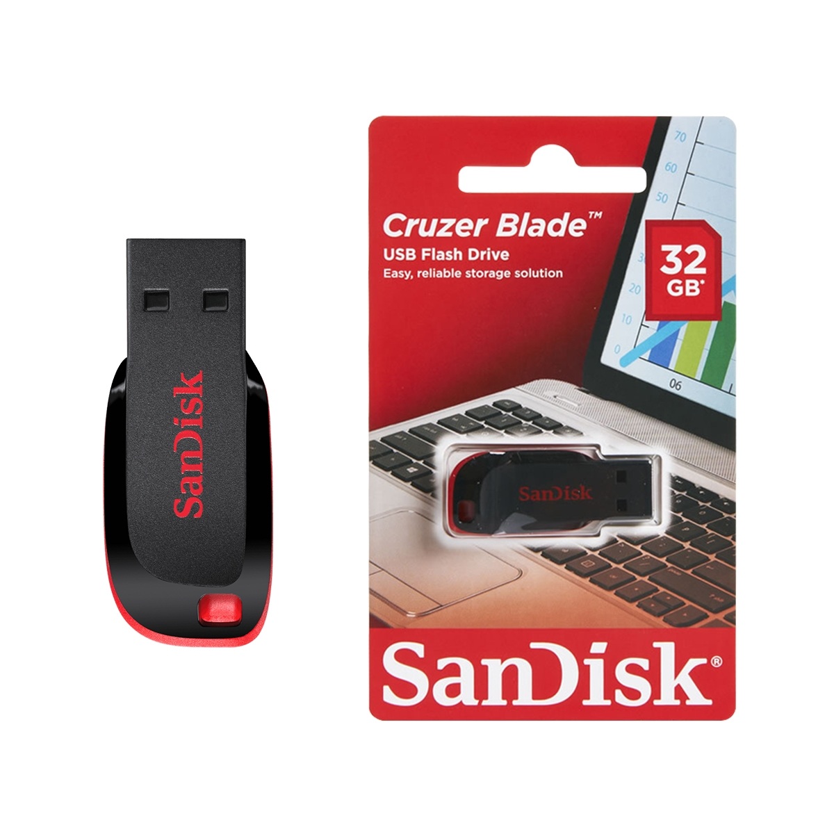 SanDisk Cruzer Blade 32GB USB Flash Drive - Black