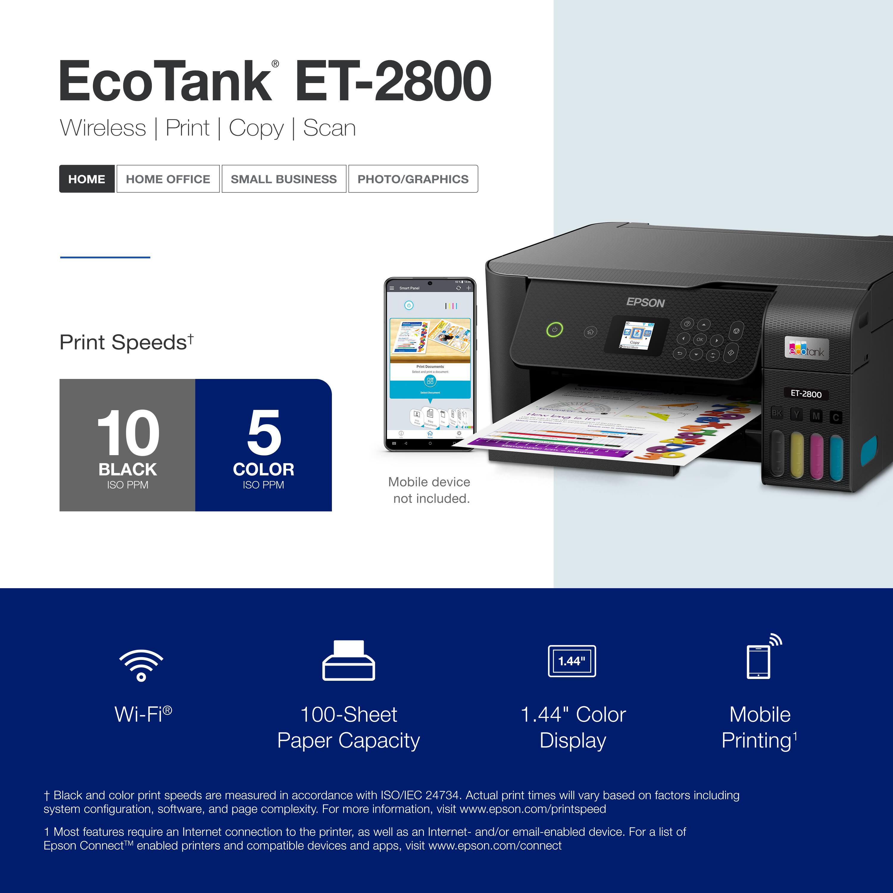 Epson EcoTank ET-2800 All-in-One Printer - Black