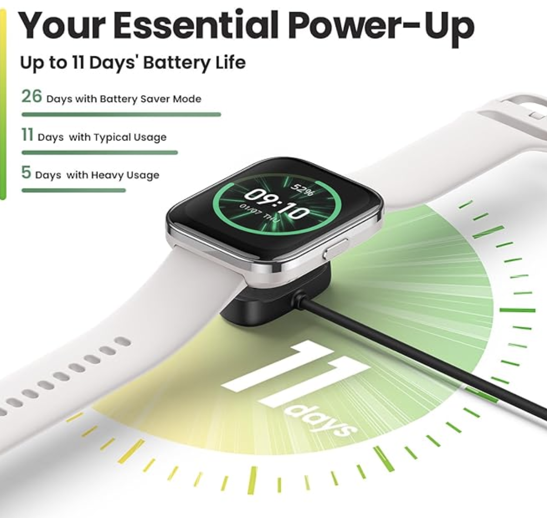 Smart Watch 46mm Fitness Activity Tracker with 11-Day Battery, 120+ Sports Modes, Health Monitoring, Customizable Watch Faces
