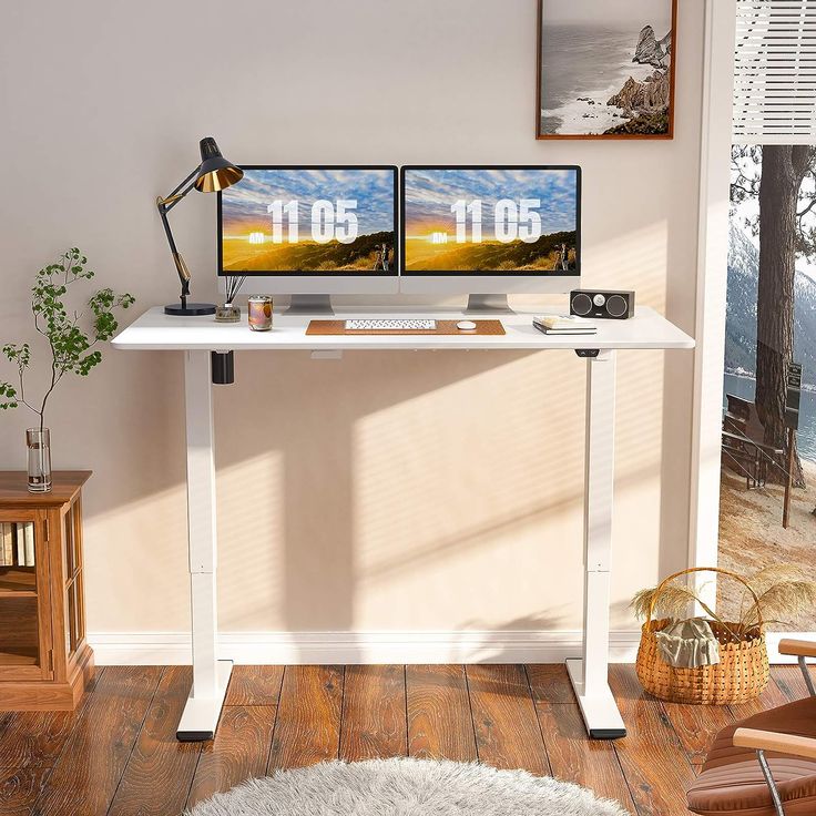 Standing Desk - Adjustable Height - White