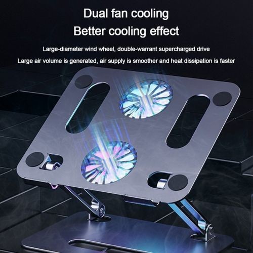 Notebook Cooling Stand, Colour: Gray With Type-C Cable