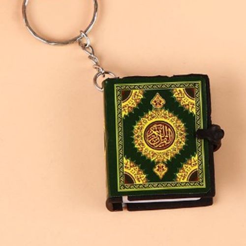 Generic Mini Keychain Arabic Muslim Keyring Key Holder Memorial Jewelry Green