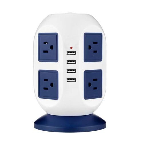 8-Outlet Tower Surge Protector with 4 USB Ports