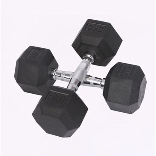 2Pcs Weight Lifting Fitness Exercise Dumbbells-Black/Silve