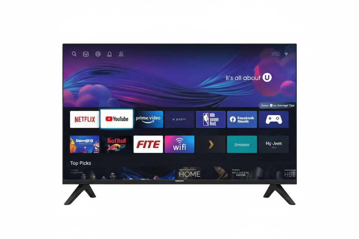 Globalstar 32UK50 32" frameLess Smart TV - DVB-T2 with Netflix & YouTube