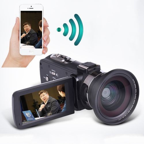 4K HD Night Vision 48MP Home WiFi Live DV Digital Camera, Style:Hood + Microphone