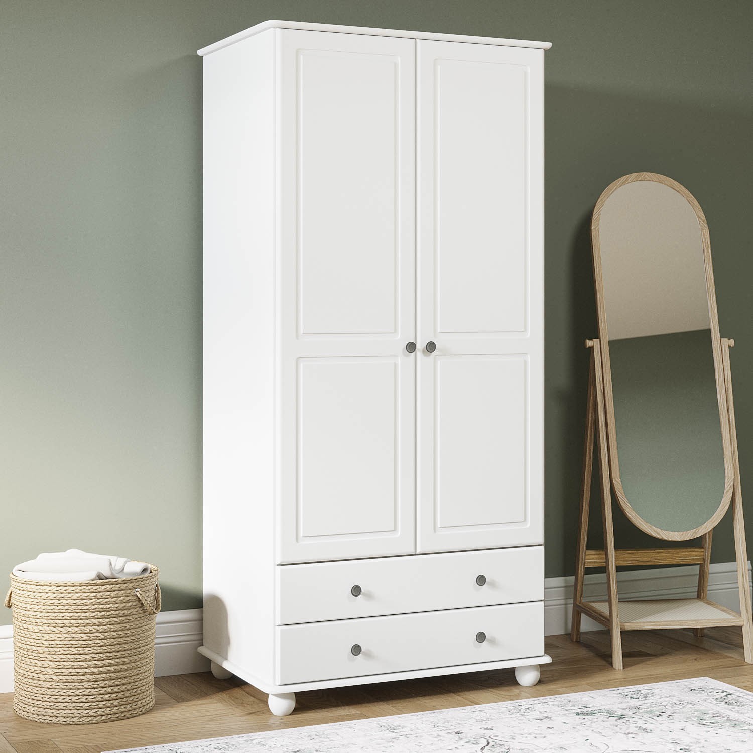 Wardrobe - 2 Door - White