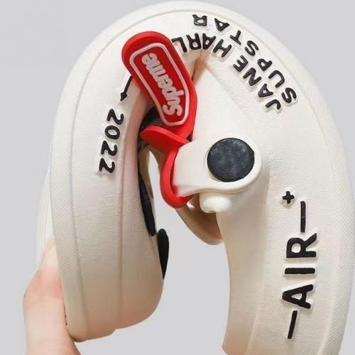 Crocs Sandals Slippers Hole Shoes Men's Thick-soled Non-slip Breathable White Duck