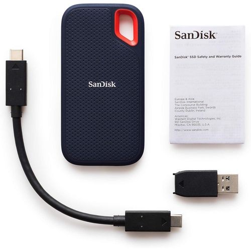 SanDisk 1TB Extreme Portable SSD - High-Speed USB-C, USB 3.2, IP65 Water/Dust Resistant - SDSSDE61-1T00-G25