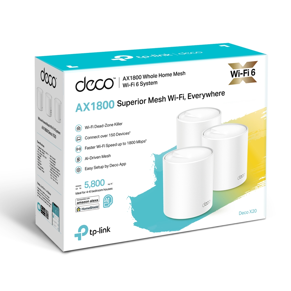 TP-Link Deco X20 AX1800 Mesh Wi-Fi System - White