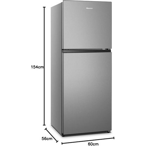Hisense Refrigerator 266 Liter Top Mount Double Door Silver Model RT266N4DGN