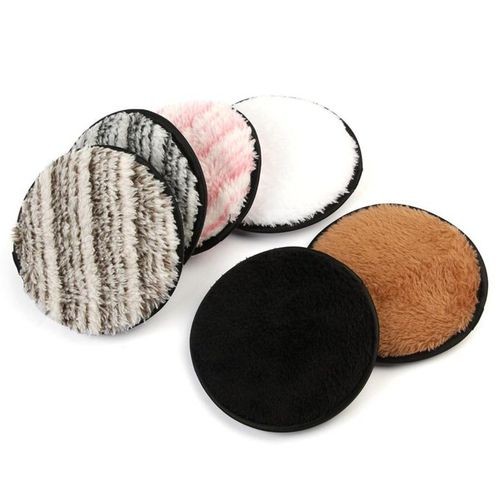 Round Facial Washing Remover Pad Face Beauty Cleaning Brown