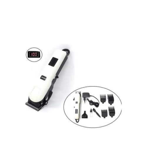 Nikai Saloon Hair Clipper Rechargeable Shaving Beard Shaver Over 3Hours Battery - White