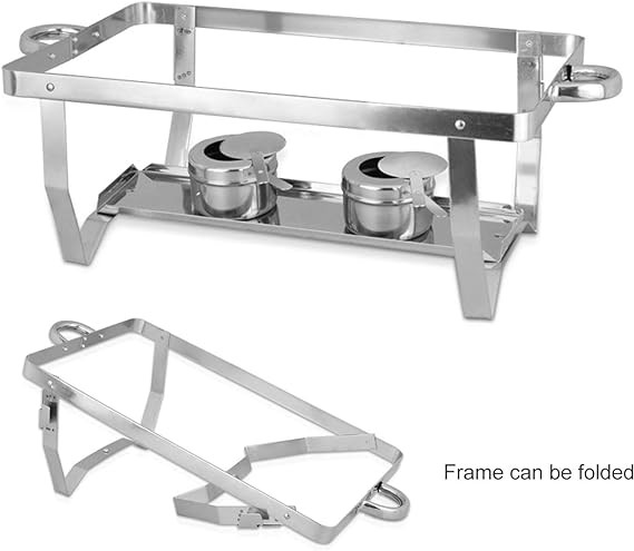 Stainless Steel Food Warmer Buffet Dish Catering Pan, Buffet Heater Stainless Steel Chafing Dish with Food Pans Fuel Holders, for Catering Buffet(Color:Three Grid)
