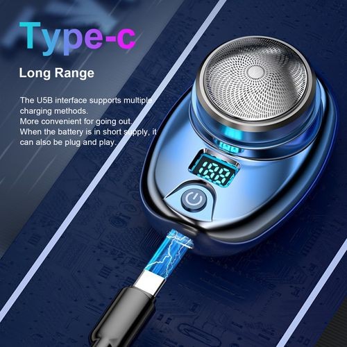 Men's Electric Portable Beard Trimmer Rechargeable Shaving