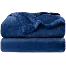Double sided fleece blanket - Navy Blue