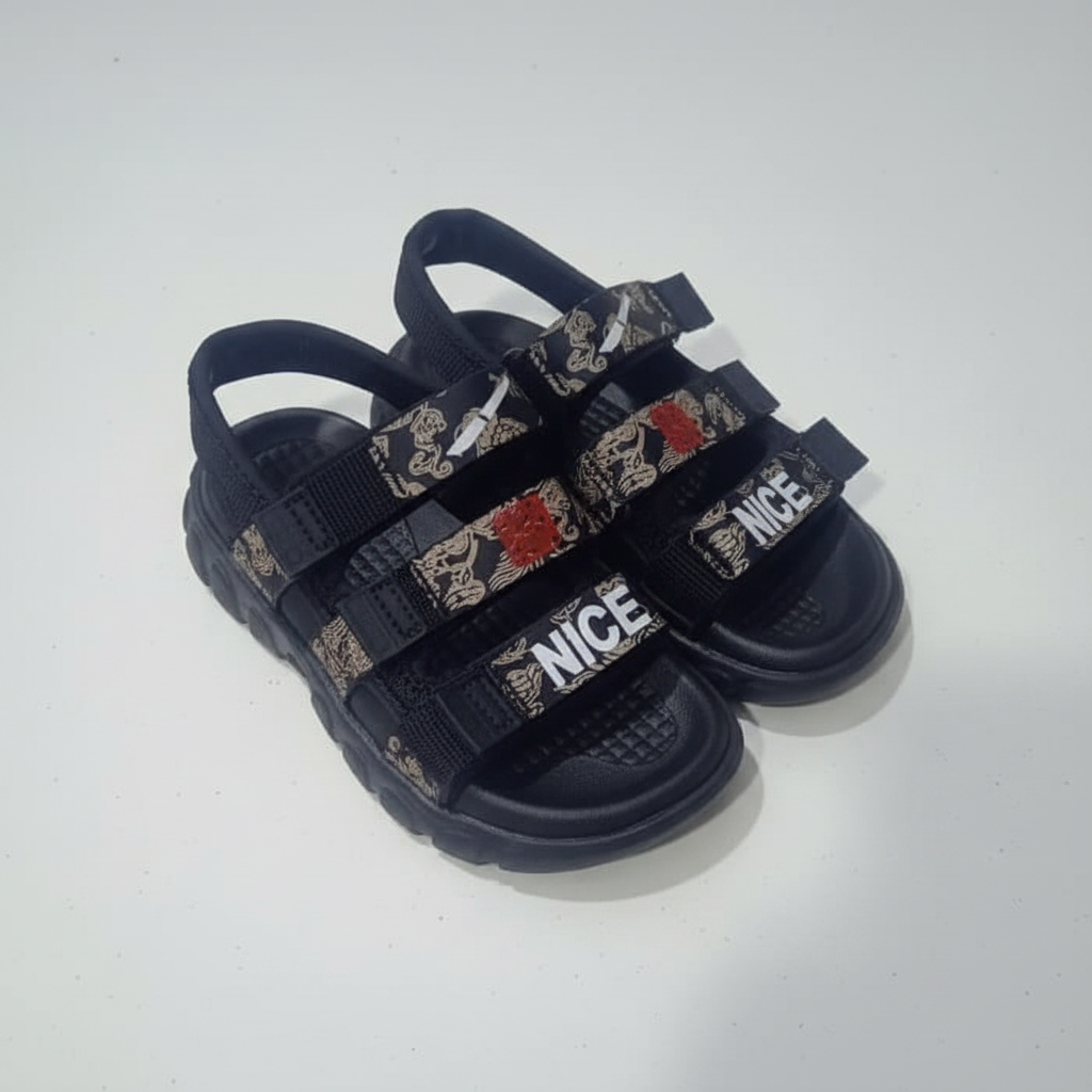 Kids NICE Sport Sandals - Black (Sizes 26-35)