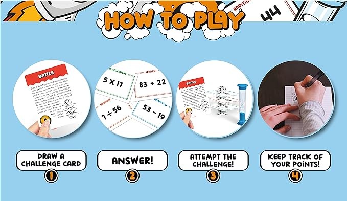 Math Blast! Math Game for Kids 8-12 & Over | Fun Educational Game for Home or Classroom - Practice Math The Fun Way