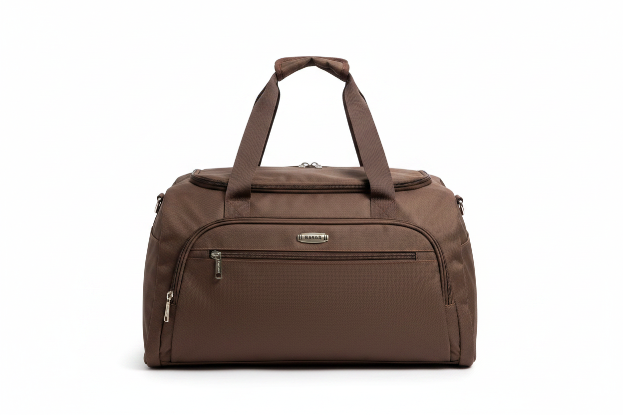 Brown Soft-Sided Travel Duffel Bag