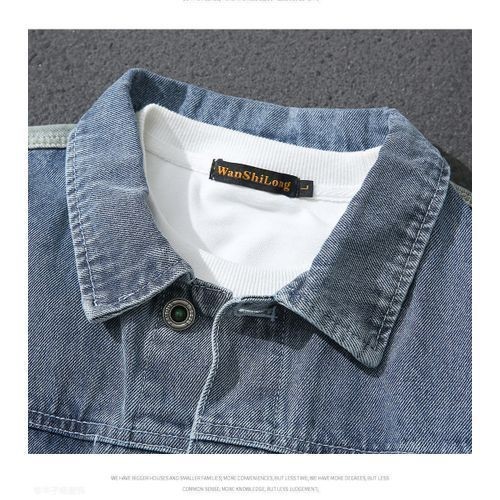 Men's Casual Button Down Denim Jacket Classic Jean Coat